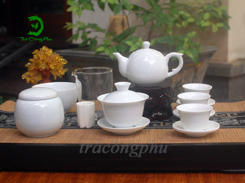 Bộ Ấm Chén Sứ Xương - BAC440